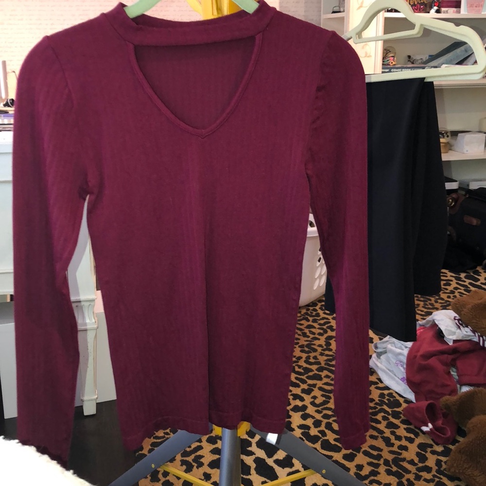 Red long sleeve shirt